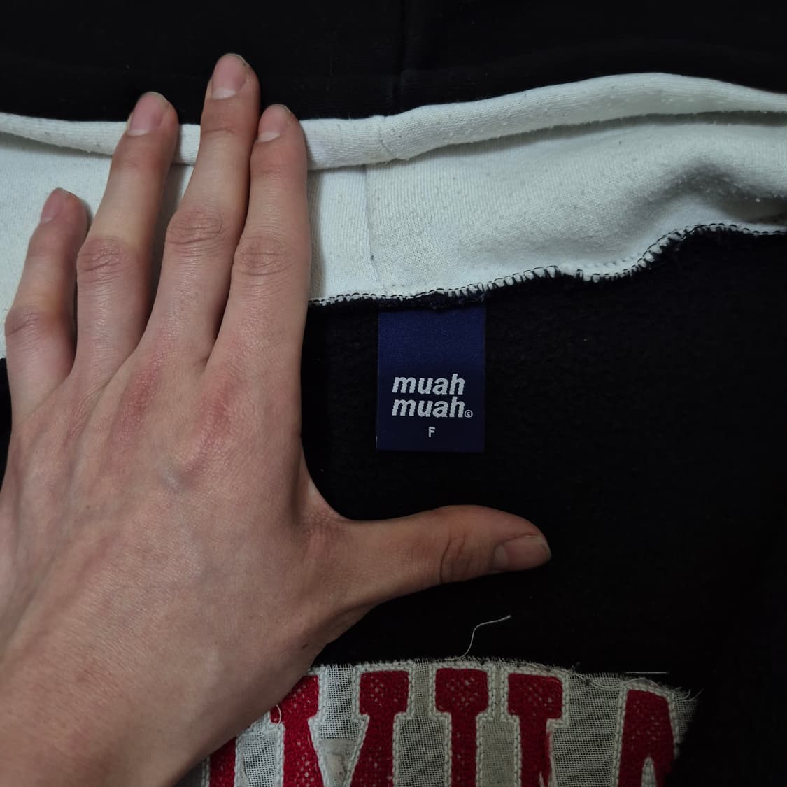 MUAH MUAH 무아무아 1982 오버핏 빅로고 기모 후드집업 FREE 상품이미지7