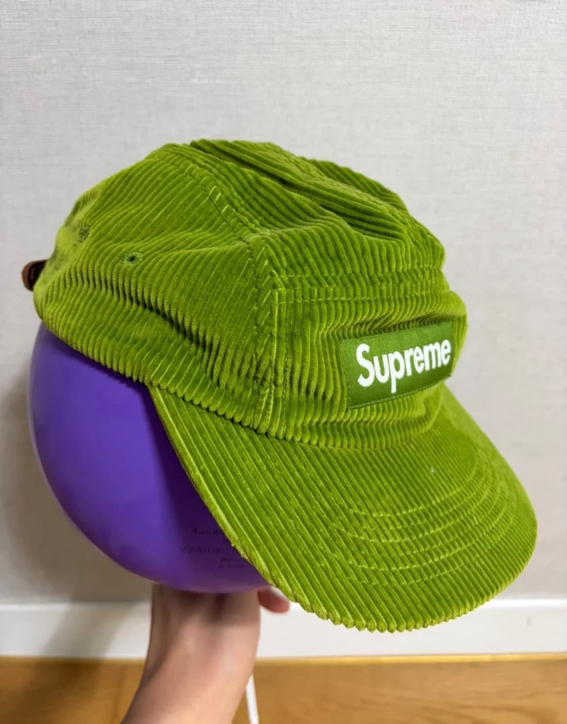 슈프림 코듀로이 캠프캡 연두색 상품이미지1