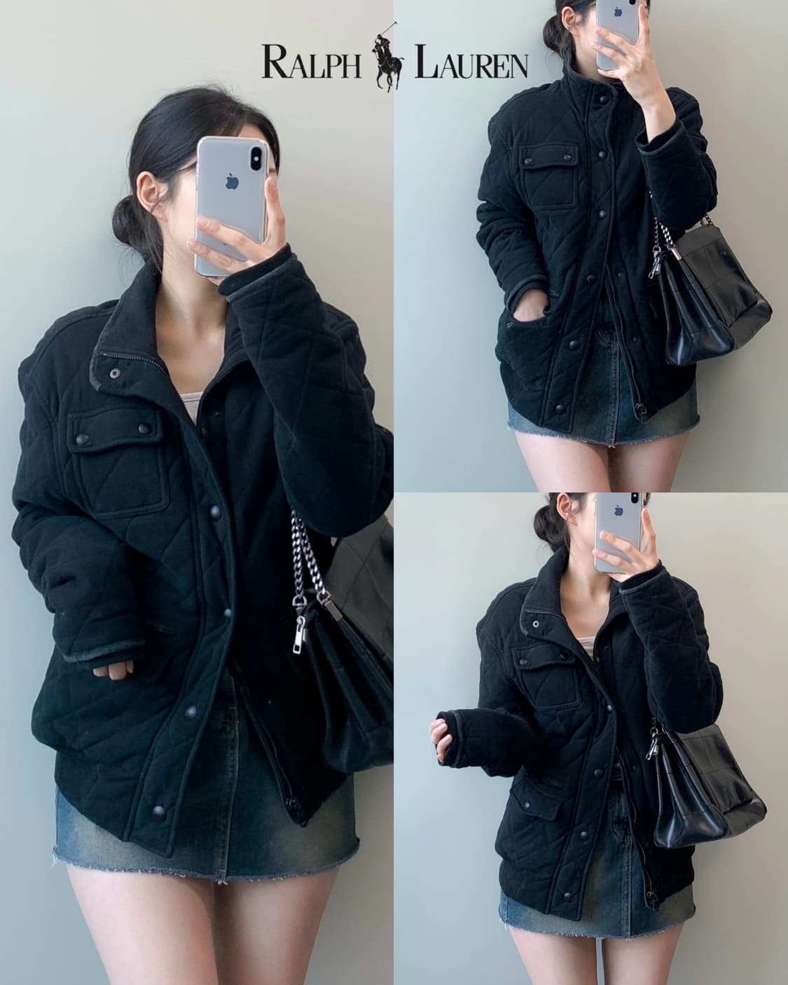 폴로 퀼팅 봄버 자켓 상품이미지1