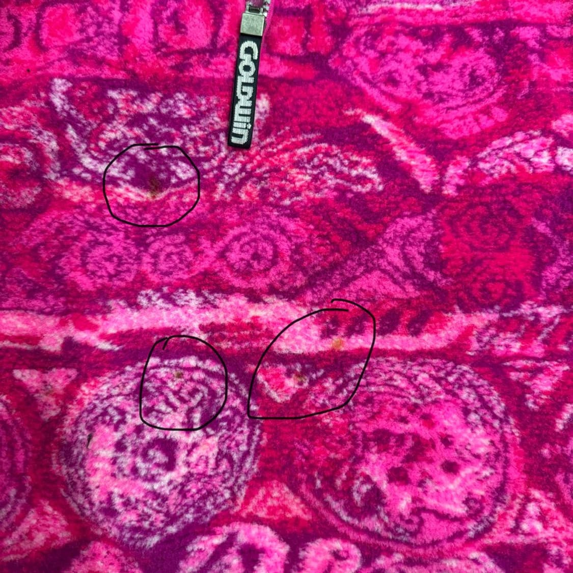 [정품/M] 90s 빈티지 골드윈 핑크 플리스 하프집업 상품이미지4