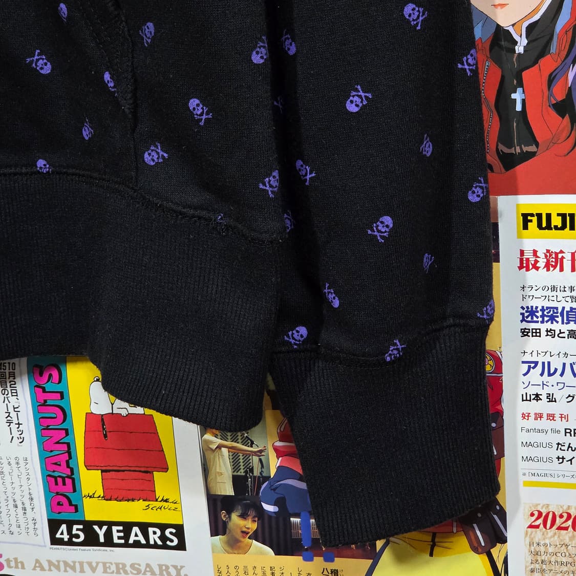 JPN 퍼플 스컬 해골 패턴 후드집업 상품이미지4