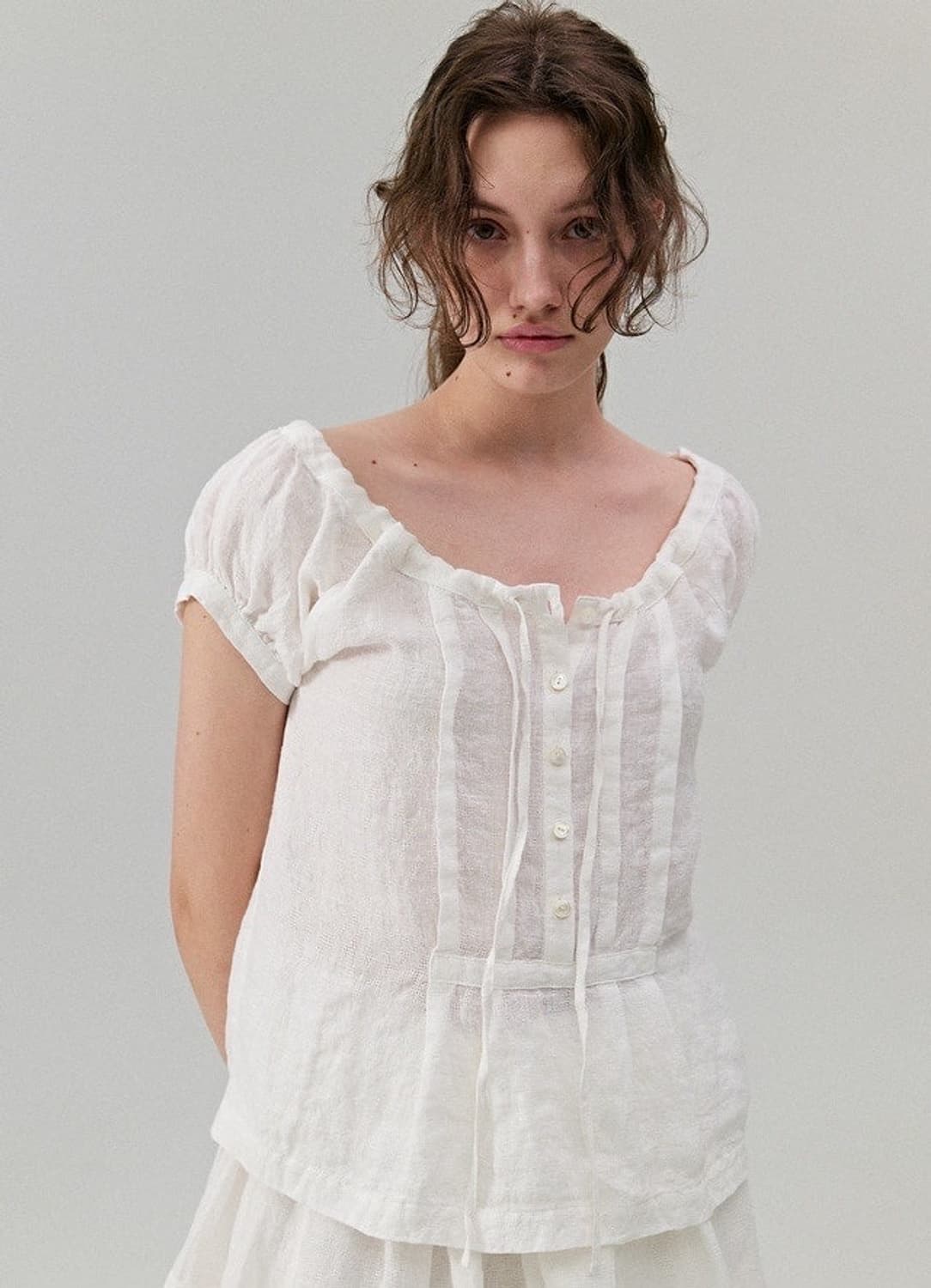 (set) 더바넷- pufleat linen blouse& besque 상품이미지4