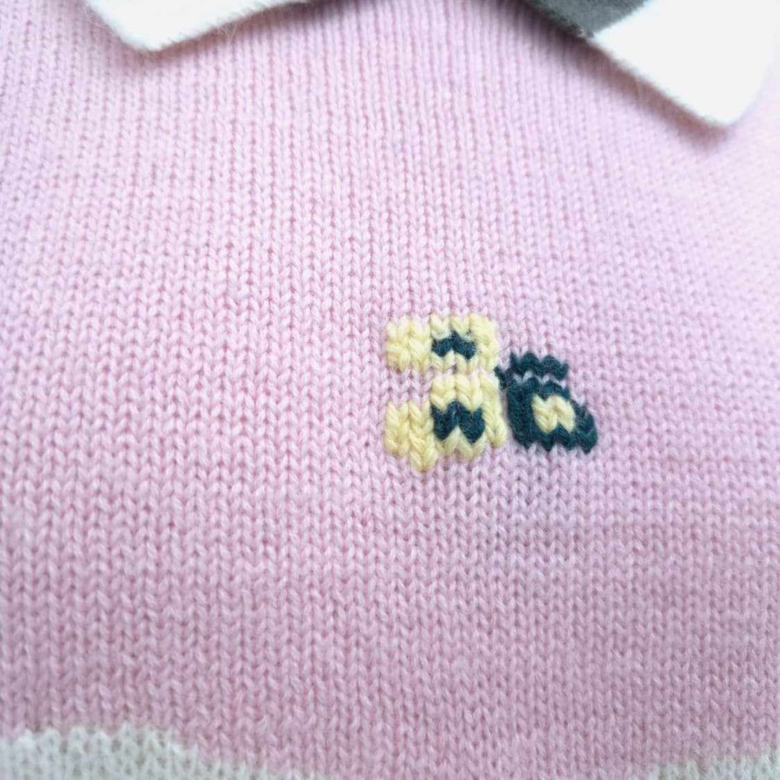 울100 플라워자수 카라 니트 상품이미지10