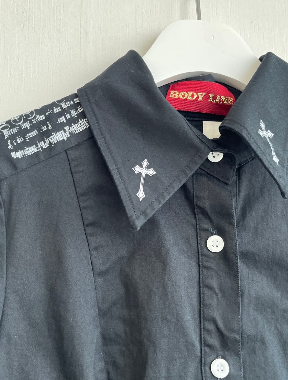 BODY LINE 고스 크로스 코르셋 셔츠 상품이미지4