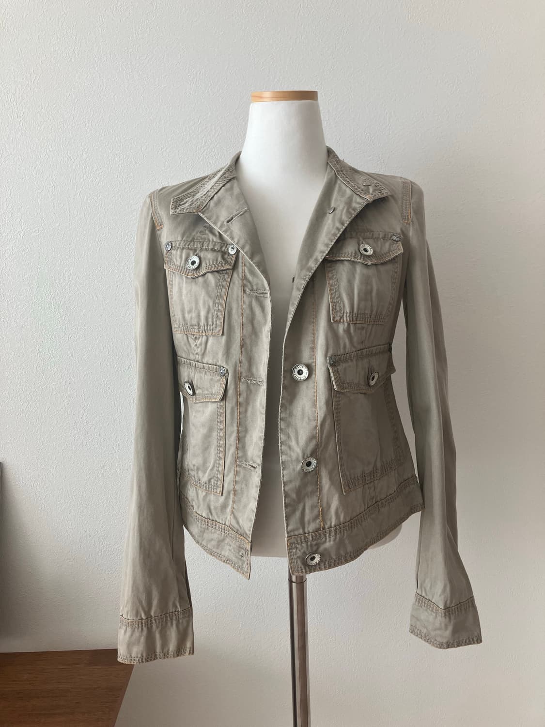 ALCOTT 여성 코튼 빈티지 자켓 XS y2k 딱붙핏 슬림핏 상품이미지7