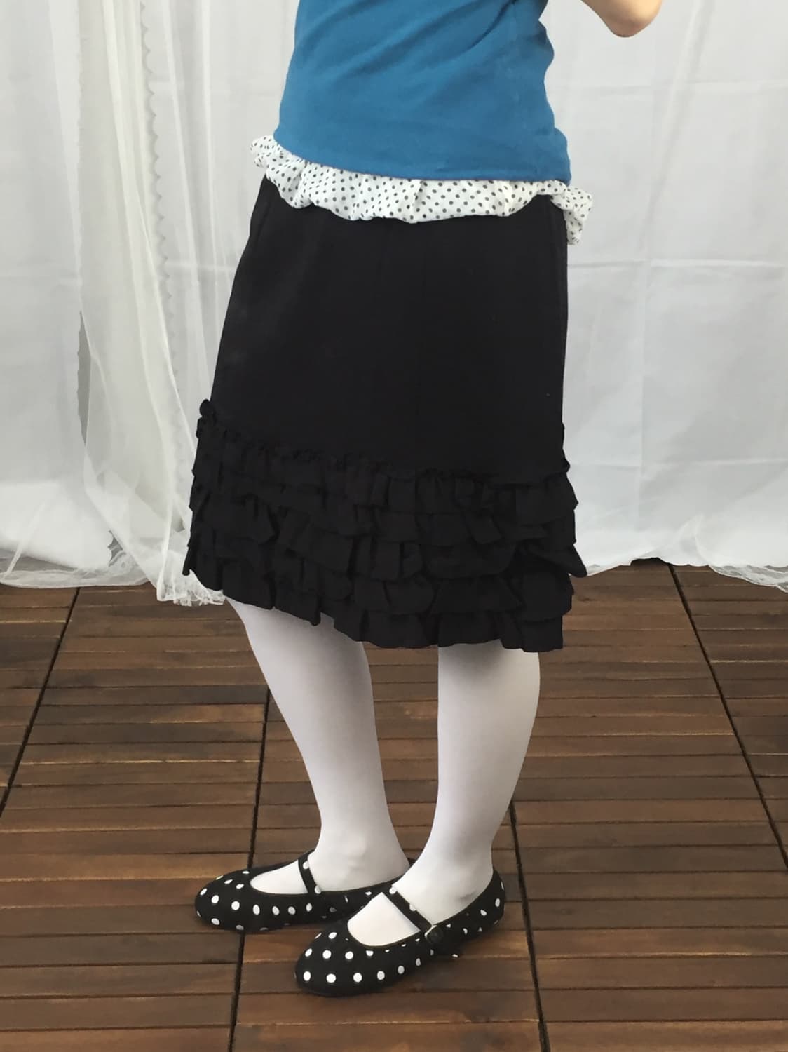 'Atsuro Tayama' Black Ruffle Skirt 상품이미지2