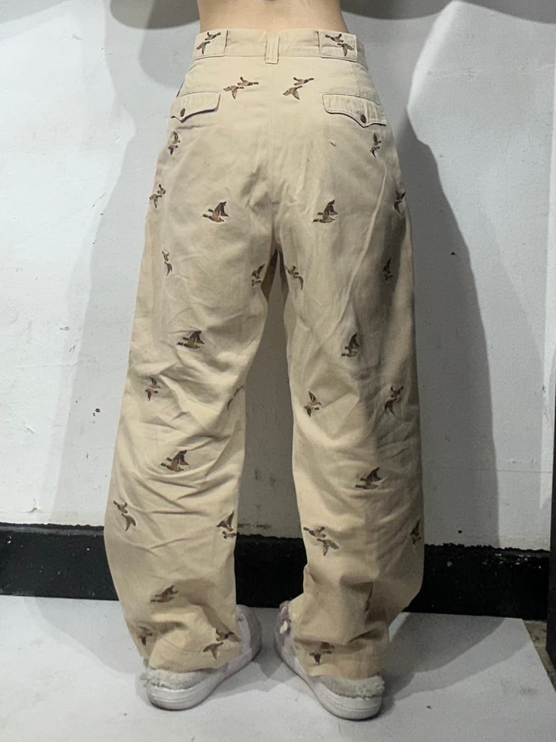 폴로 랄프 로렌 베이지 근본 천둥오리 자수 와이드 치노 팬츠 면바지  상품이미지3