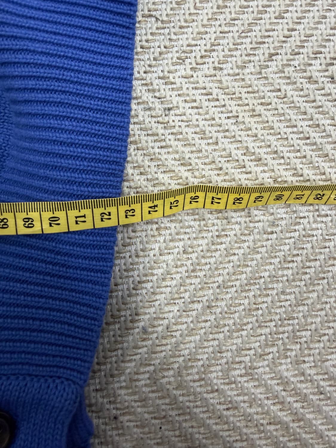 정품) 노매뉴얼 25ss 블루 아가일 니트 가디건 L 상품이미지9