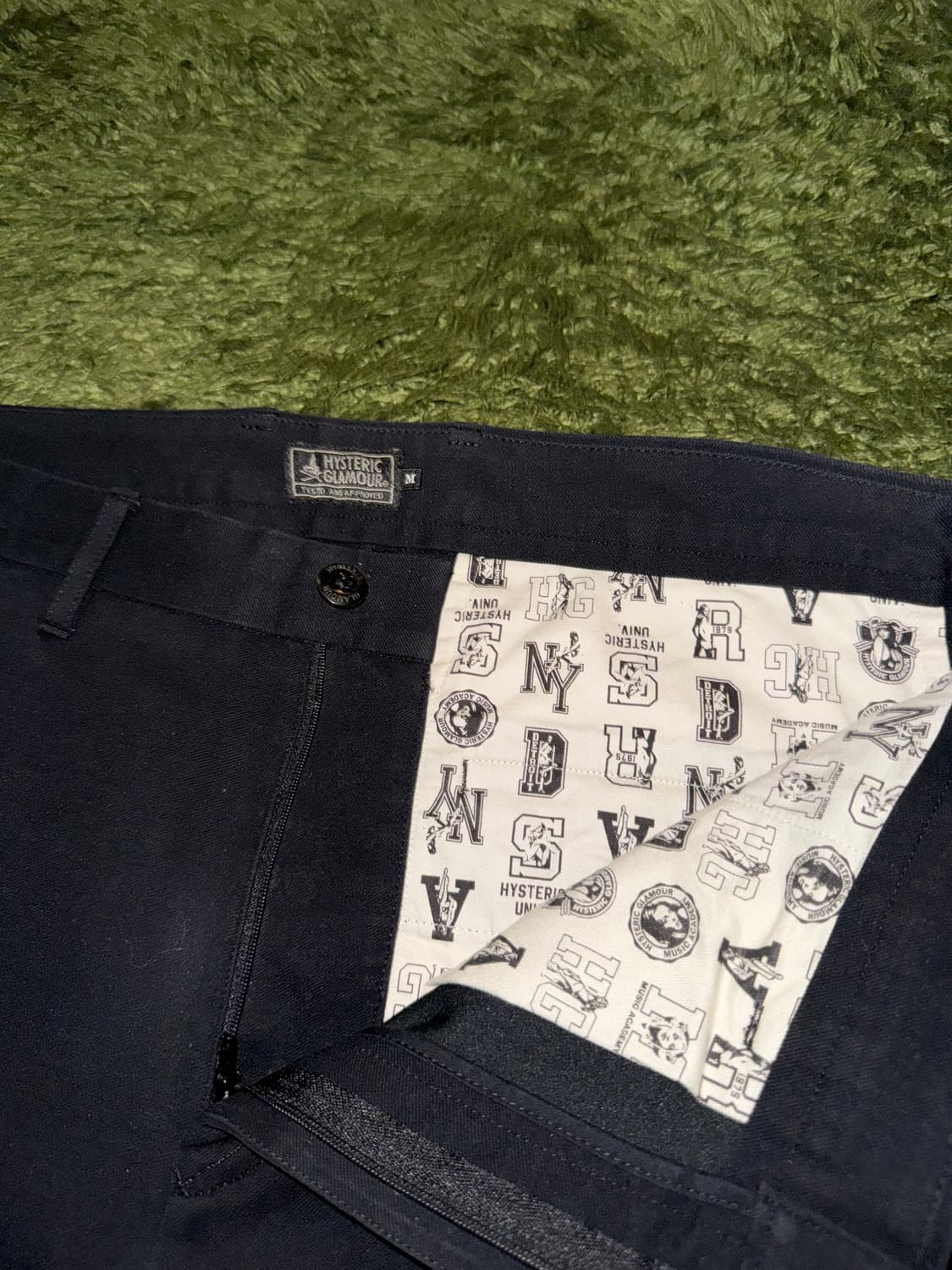 [M] 히스테릭 글래머 코튼 폴리 블렌디드 이지 팬츠 블랙 상품이미지3