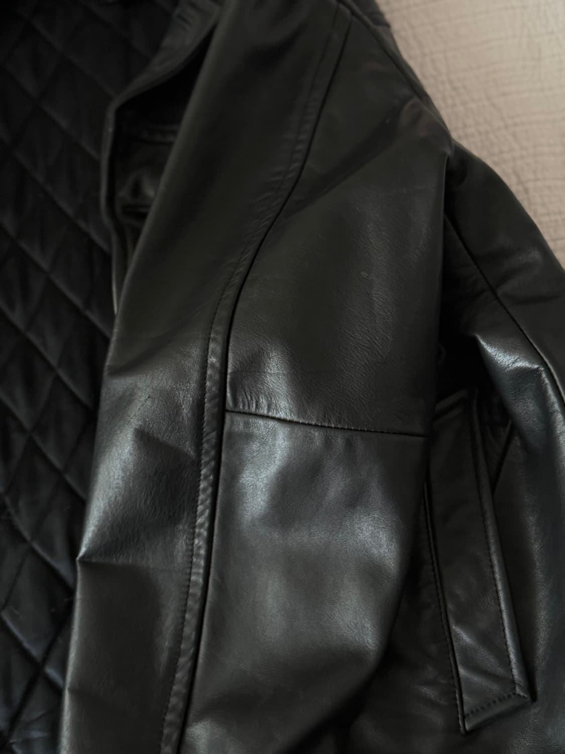 올드갭 레더 카코트 상품이미지7