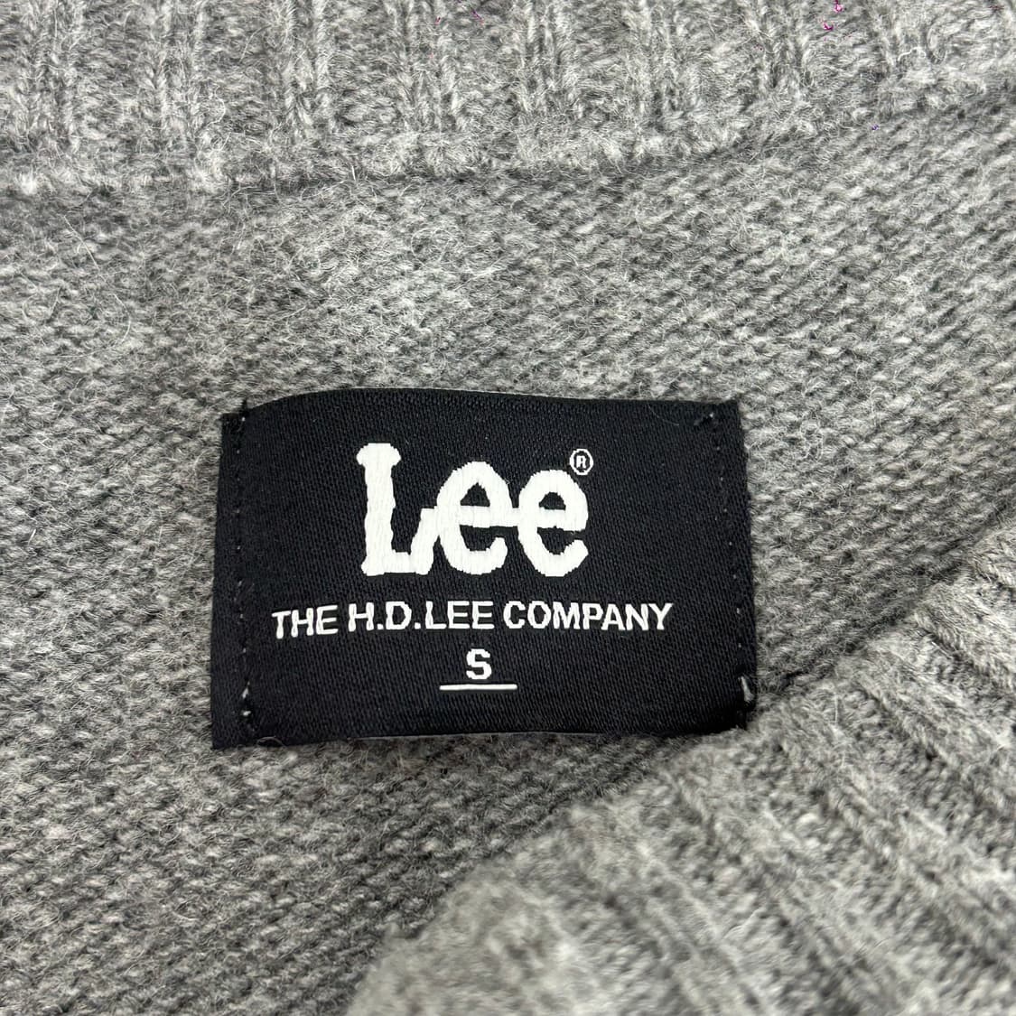 Lee 리 블랙 로고 그레이 니트 상품이미지5