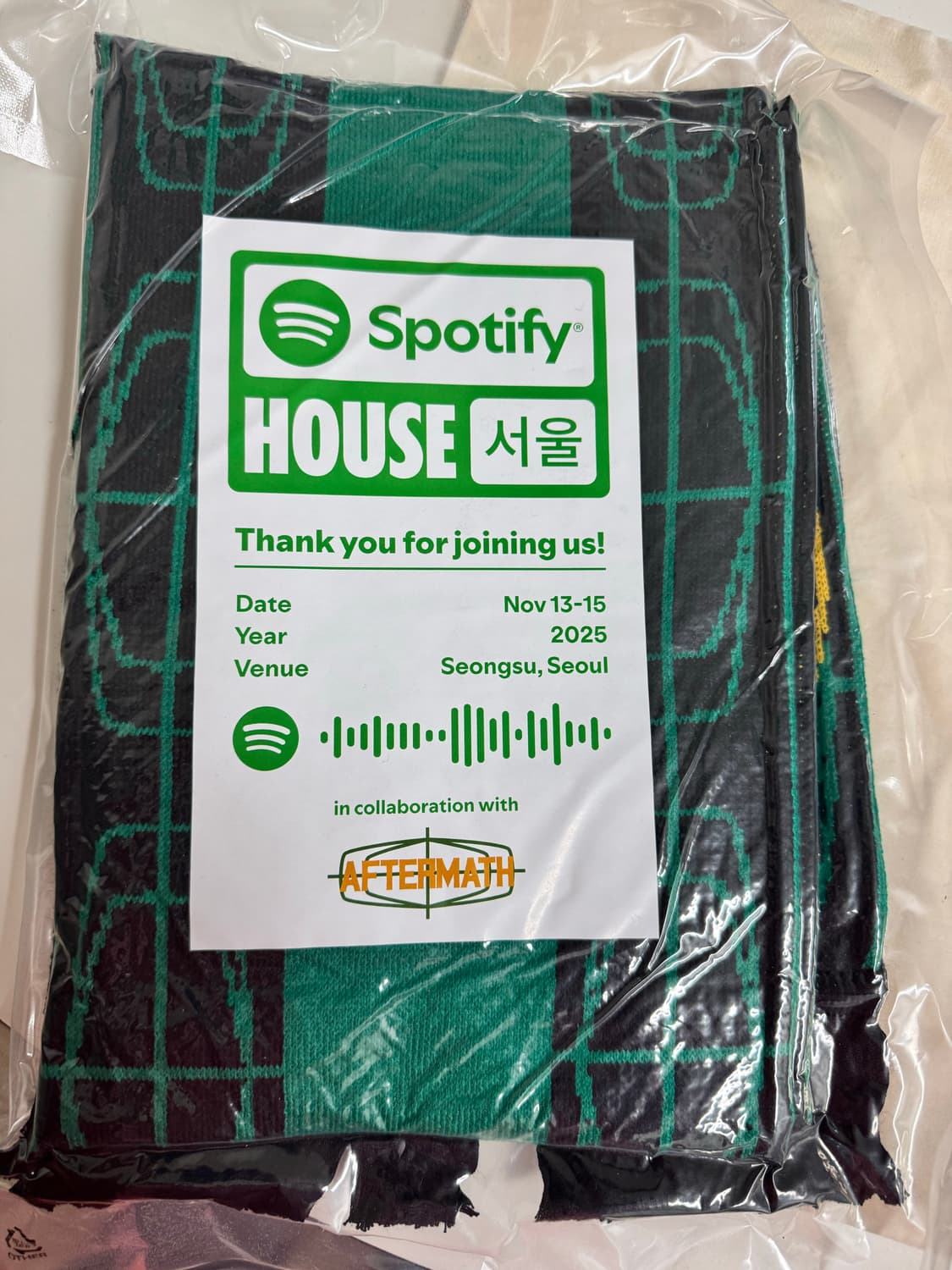 2025 Spotify House 서울 기념 스카프 새상품 상품이미지1