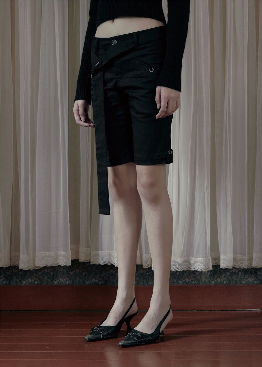 보헤미안서울 BELTED RIDING HALF PANTS 상품이미지1