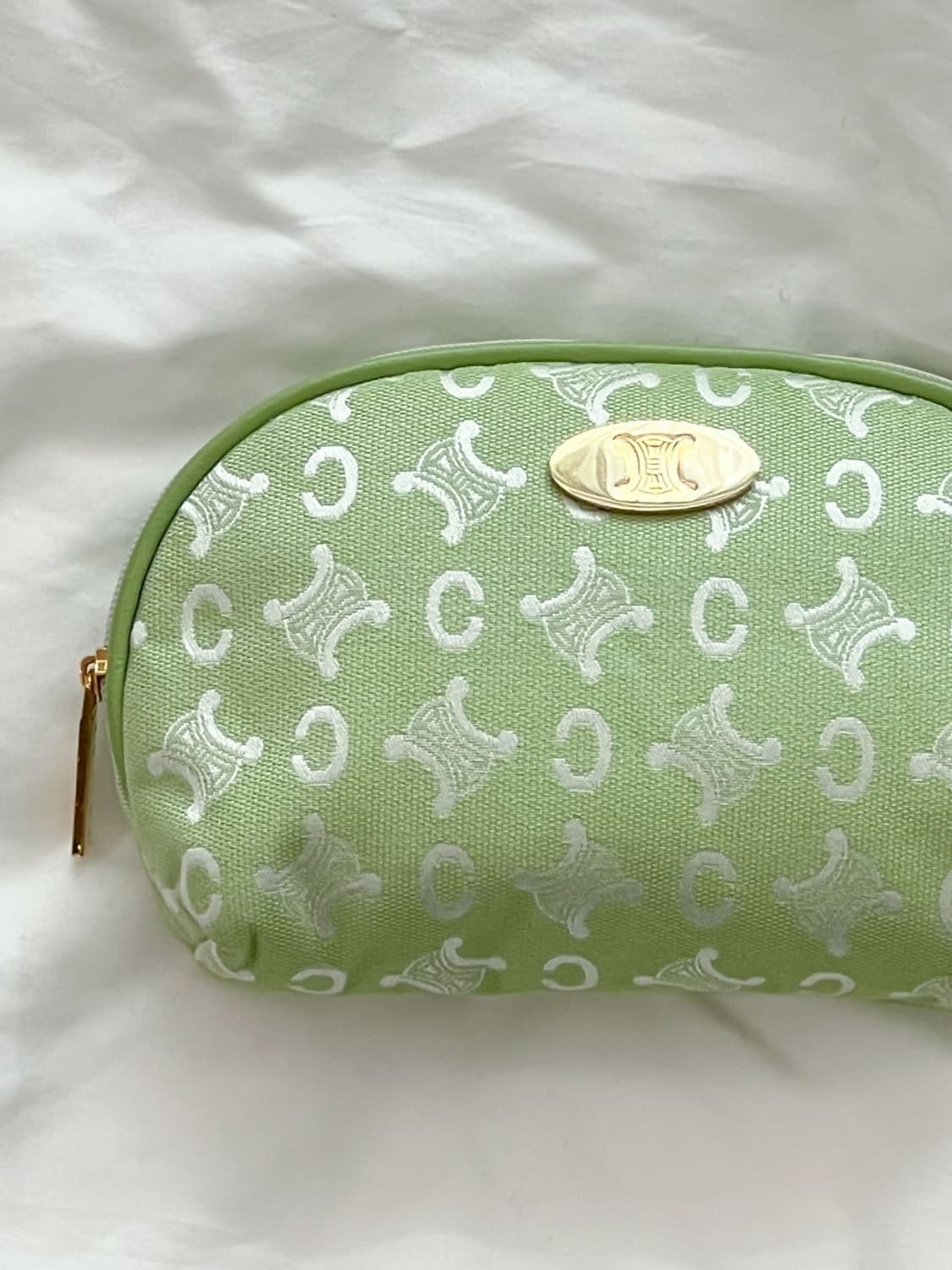 [새상품] celine / 셀린느 파우치 옐로우그린 상품이미지4