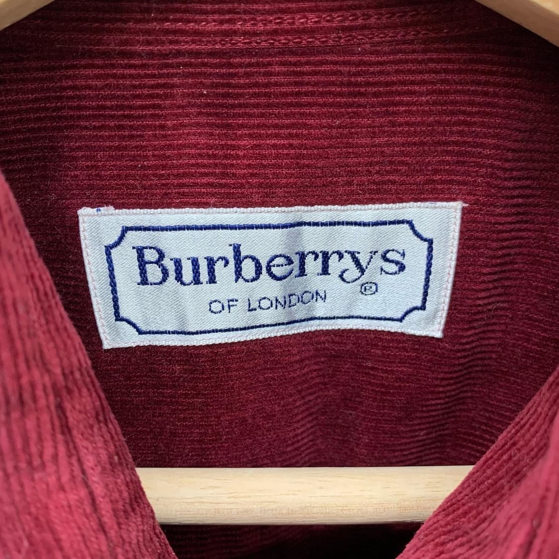 버버리 버건디 로고 코듀로이 셔츠 상품이미지5