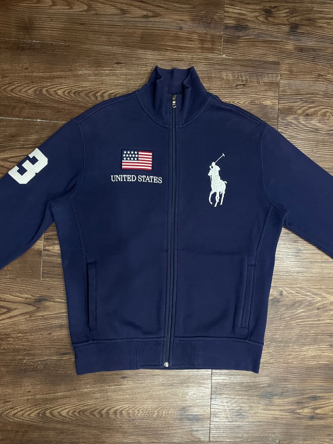 폴로 치프키프 빅포니 USA 성조기 집업 자켓 네이비 상품이미지1