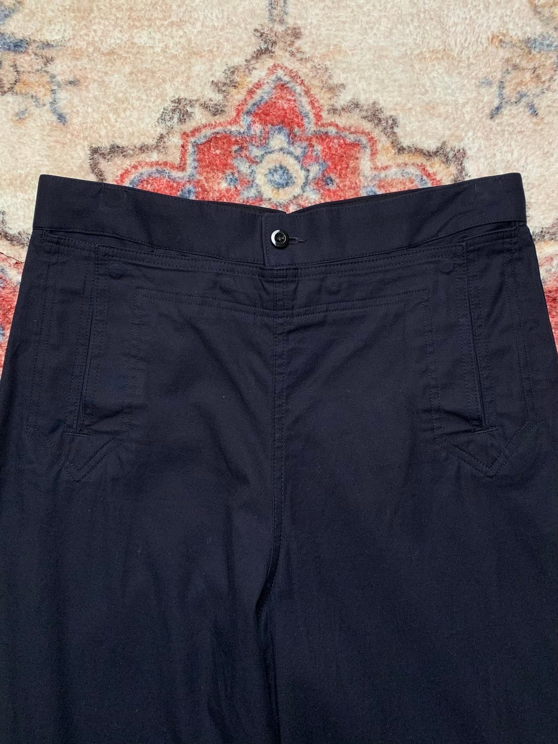 토가 웨스턴 버클 전면 버튼 네이비 팬츠 상품이미지4