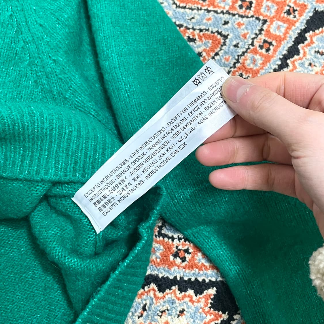 자라 자수 그린 가디건 여성S 상품이미지6