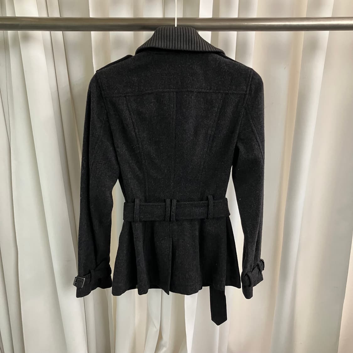 버버리 브릿 그레이 숄 카라 더블 브레스티드 울 트렌치 코트 36 상품이미지2