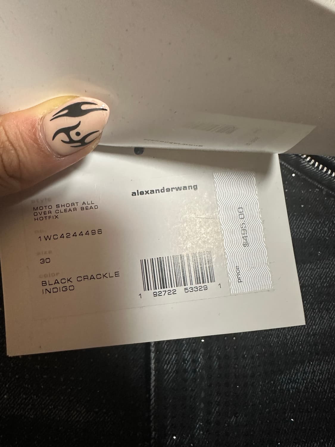 알렉산더왕 모터 크리스탈 데님 쇼츠 상품이미지3