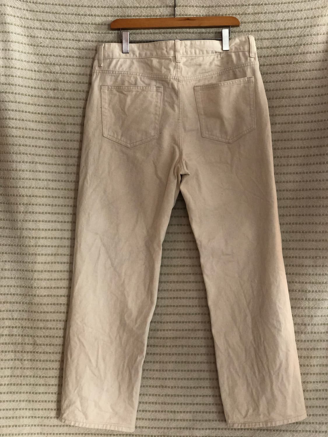 무신사 스탠다드 크림진 베이지 세미 와이드 데님 34 상품이미지2