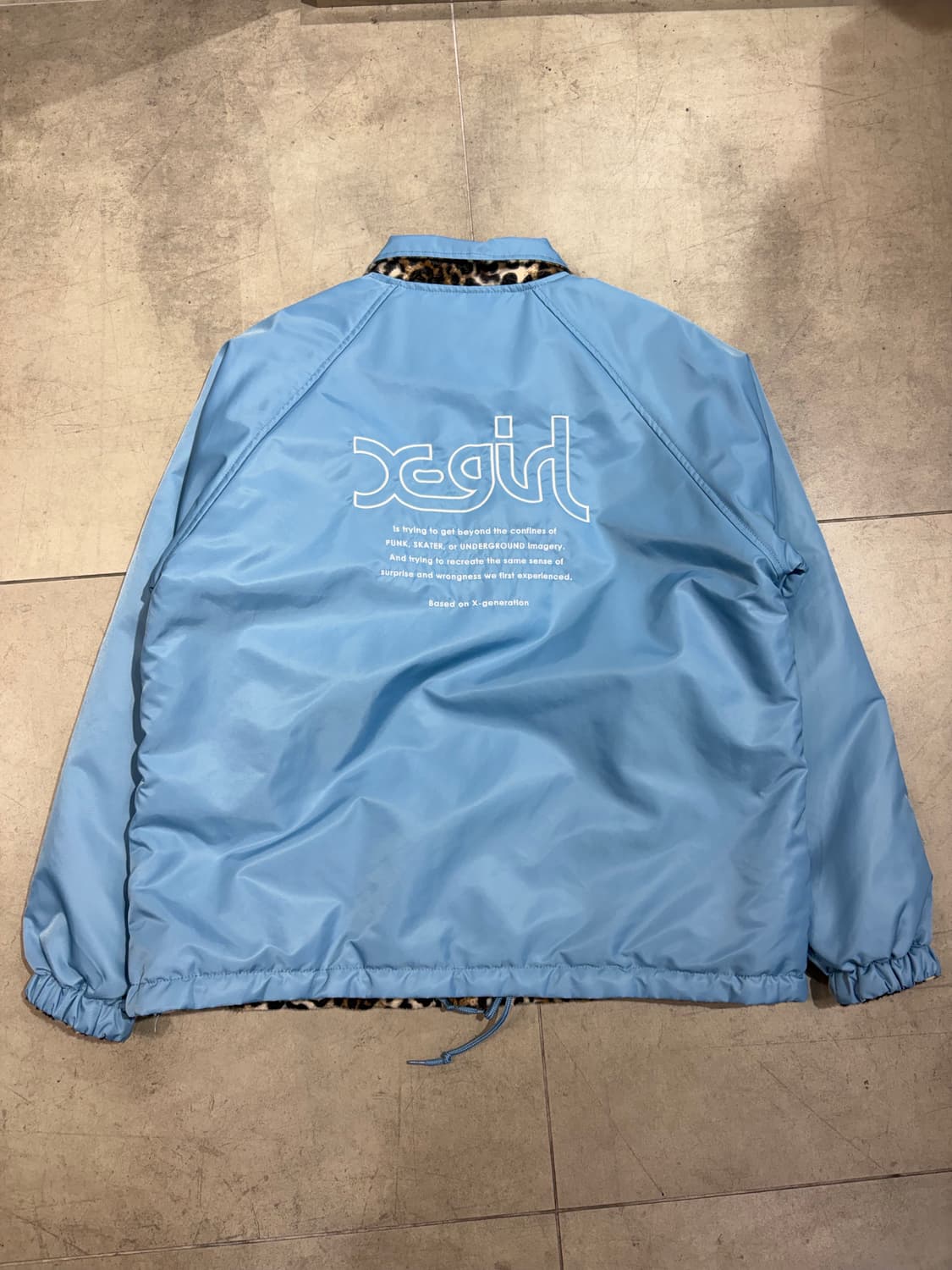 X-girl 양면 리버시블 호피 갸루 코치자켓 상품이미지8