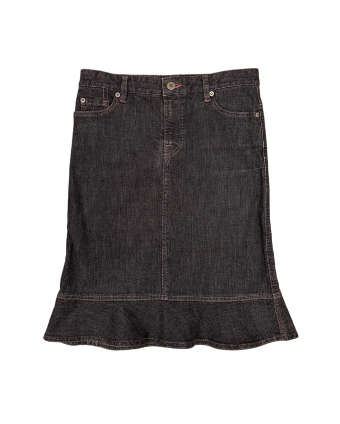 vintage pink stitch cubic denim skirt 상품이미지2