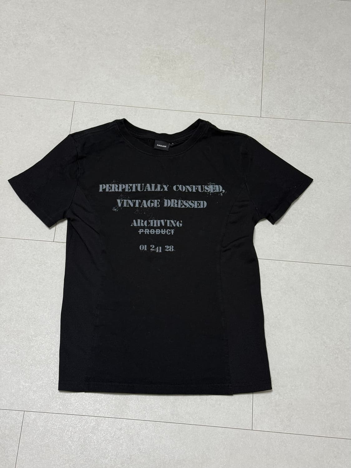 아캄 반팔 Meshed Force Half Top Black 사이즈1 상품이미지1