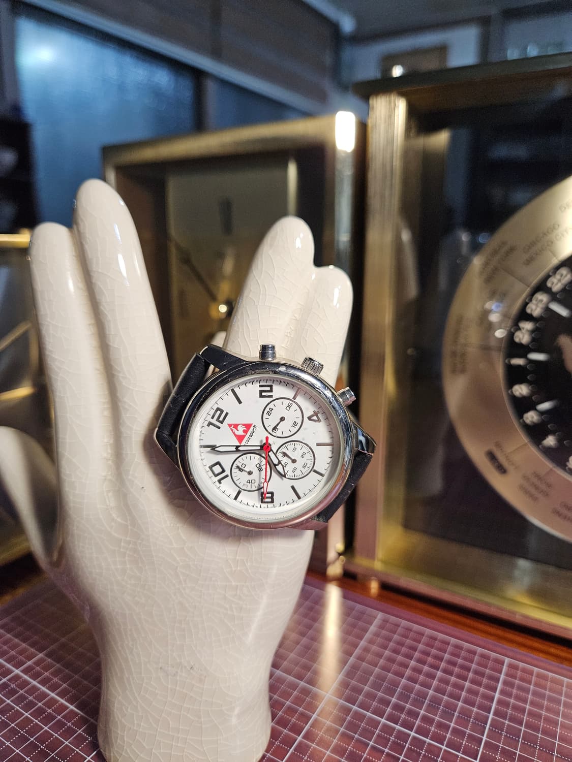 르꼬끄 블랙 가죽 손목시계 쿼츠 상품이미지1