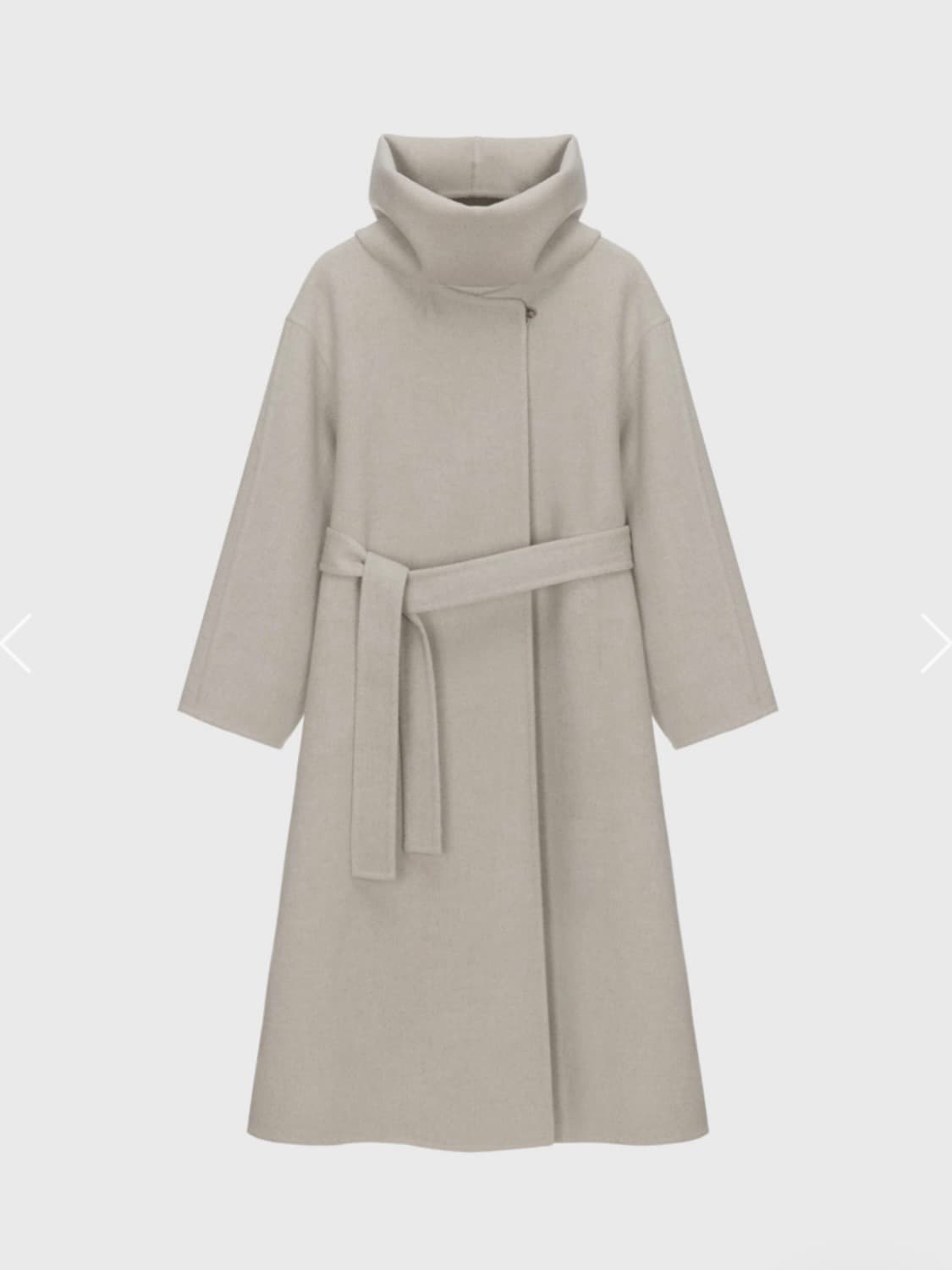 모노하 라운드넥 핸드메이드 코트 베이지  상품이미지1