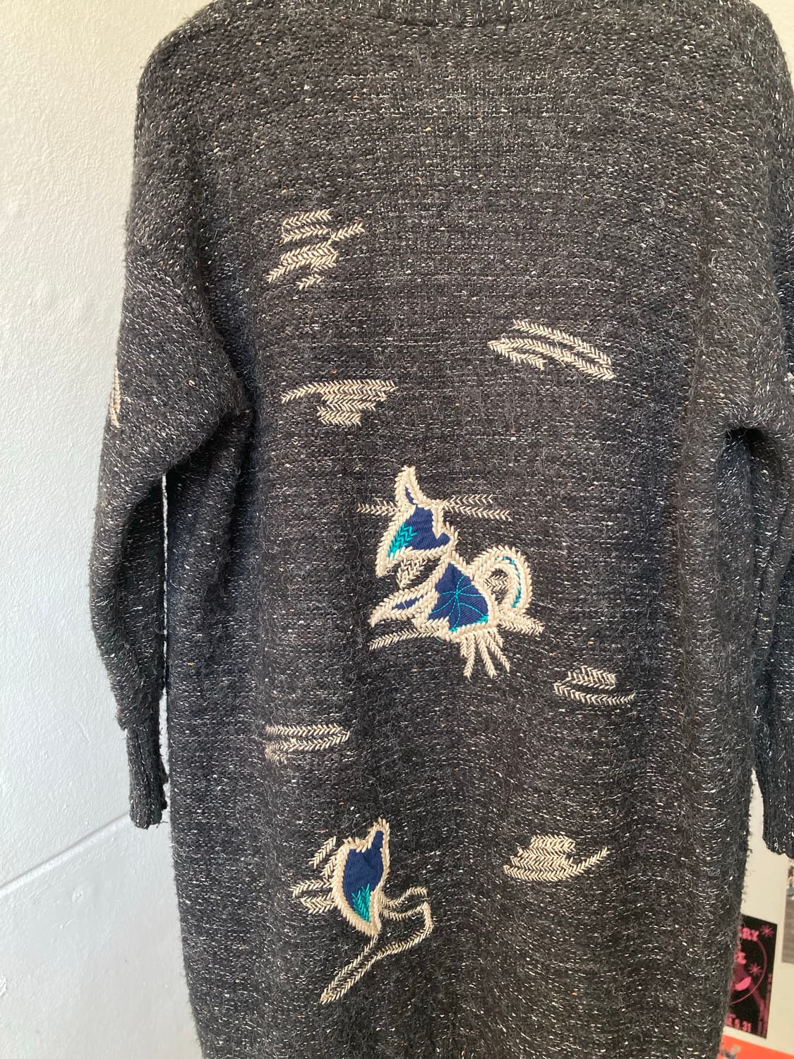 울 패치워크 하프 가디건 상품이미지6