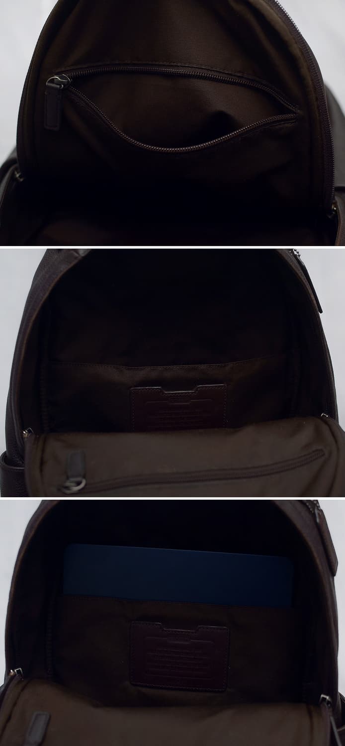 코치 (COACH) 캠든 딥브라운 풀그레인 레더 백팩 상품이미지9