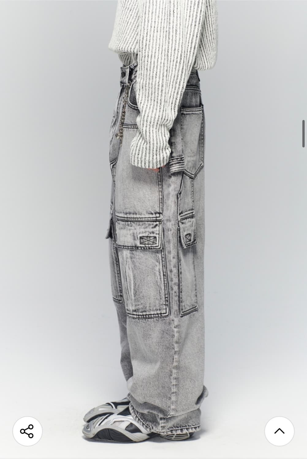 CARPENTER DENIM PANTS GREY 상품이미지2