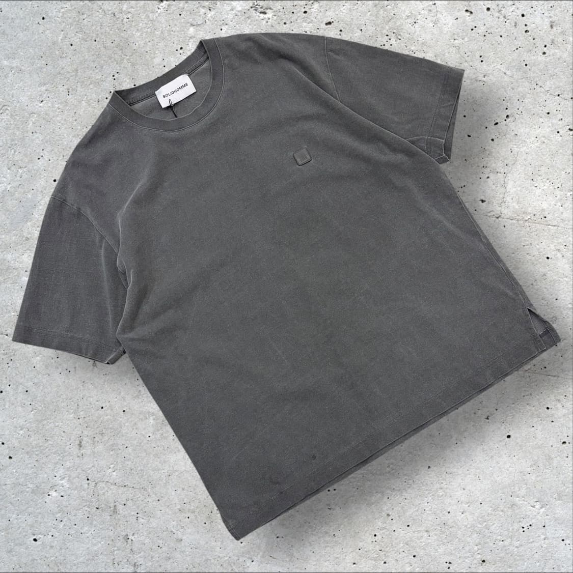 [105] 20s 솔리드옴므 워싱 그레이 반팔 티셔츠 C610 상품이미지2