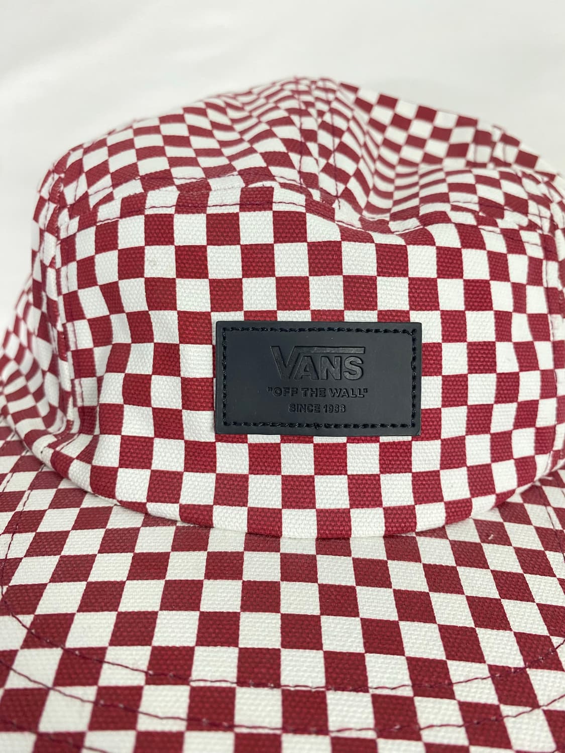 반스 데이비스 5 패널 레드 체커보드 캠프캡 상품이미지4