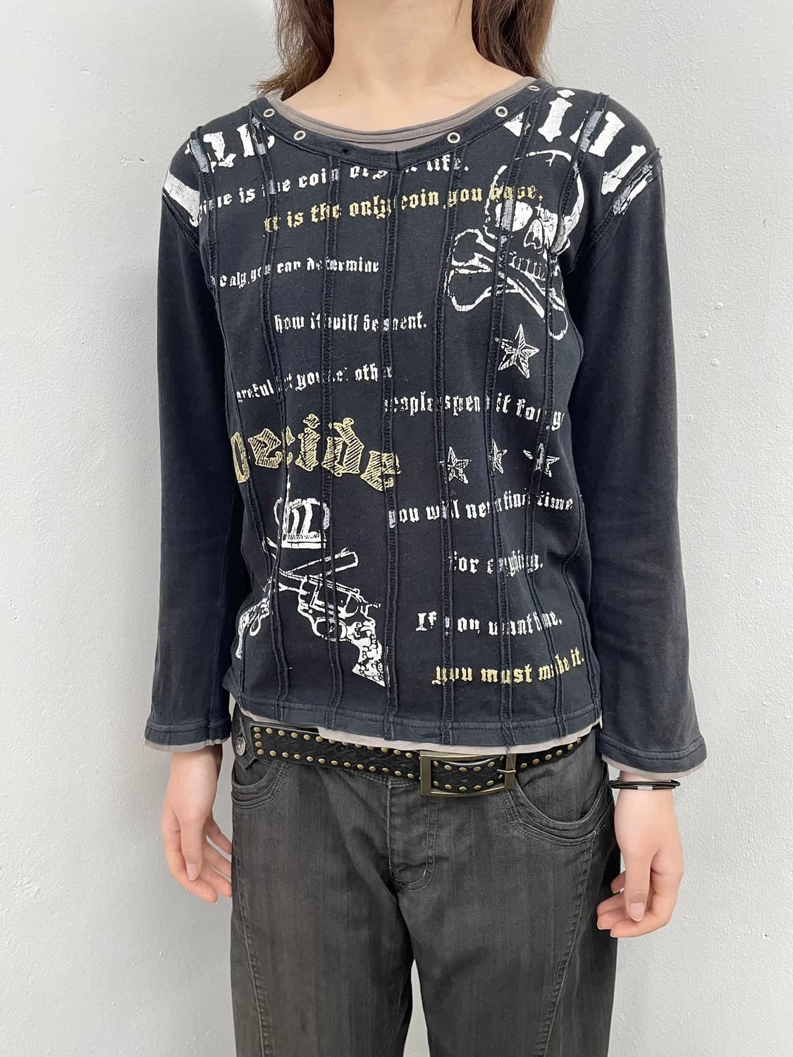 레이어드 디테일 펑크 슬리브 상품이미지2