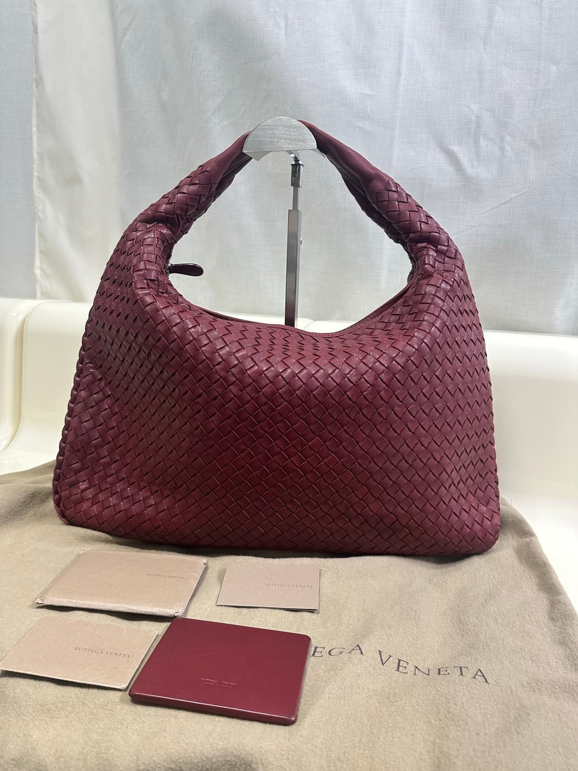 [A 정품] 보테가베네타 호보백 미디움 버건디 상품이미지8