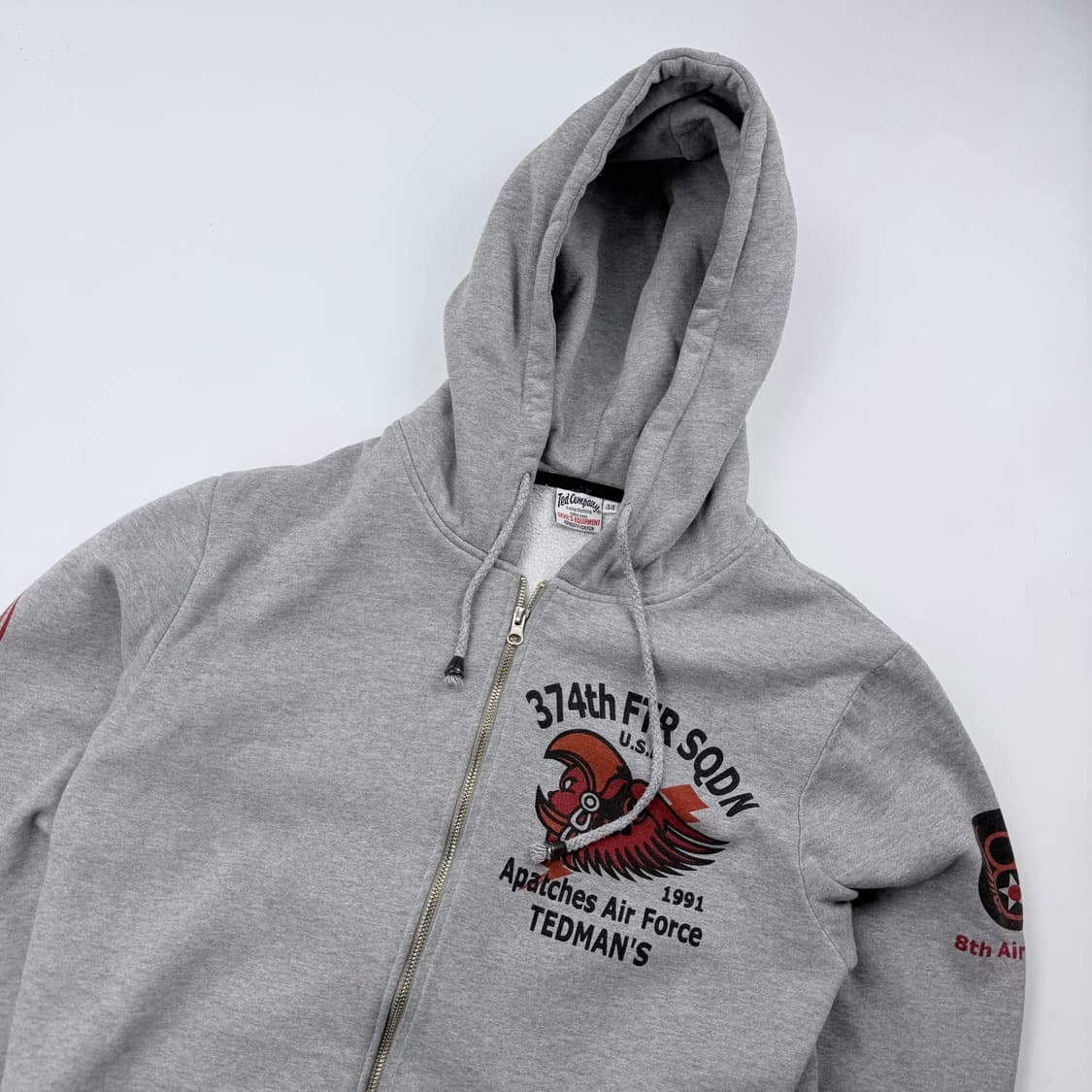 테드컴퍼니 미공군374비행대대 그래픽 후드 집업 상품이미지2