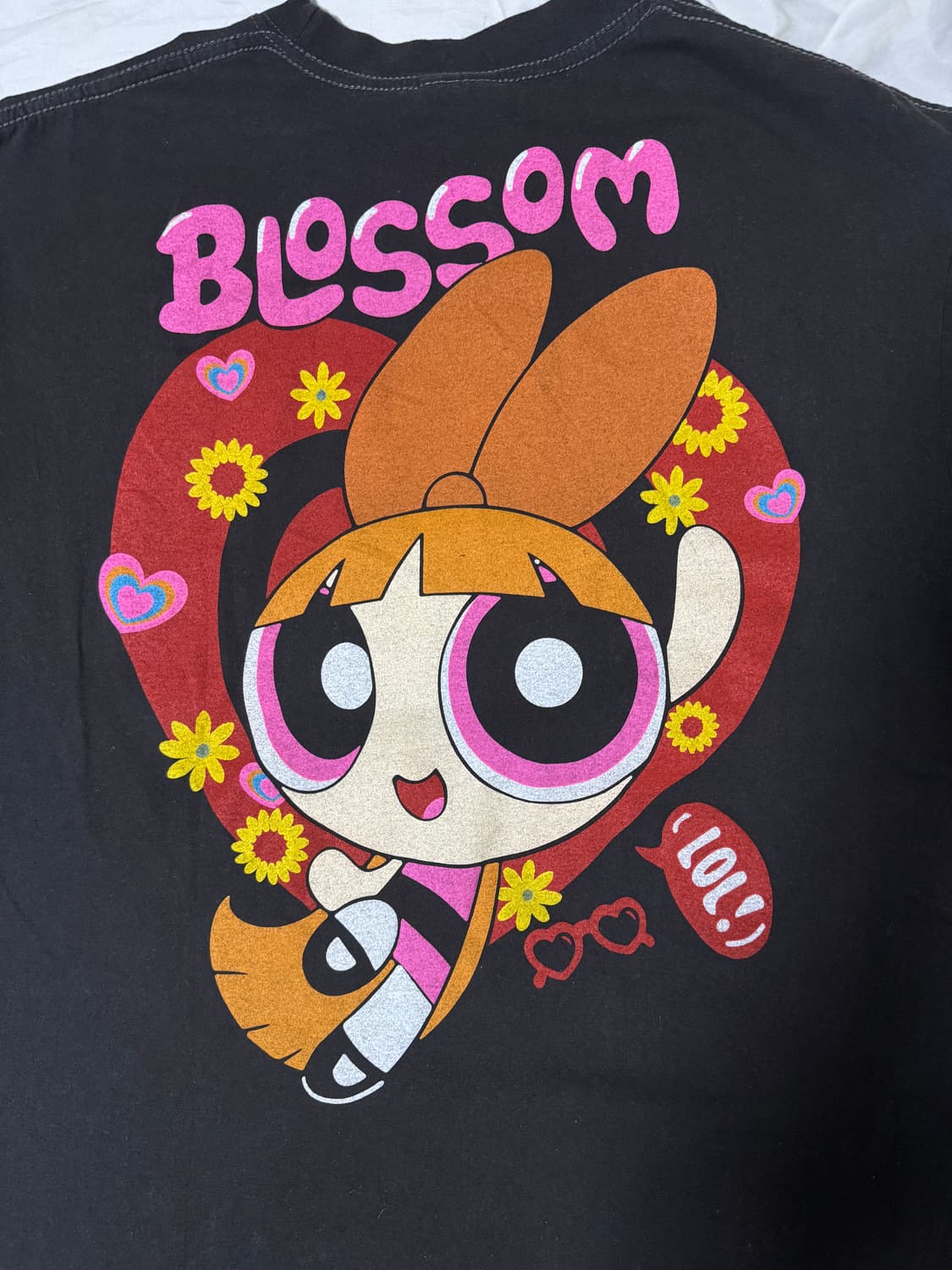 파워퍼프걸 블로섬 캐릭터 양면 프린트 티셔츠 y2k 상품이미지4