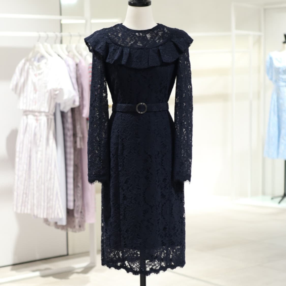 잇미샤(it michaa) 프릴 포인트 레이스원피스 55 새상품 상품이미지1