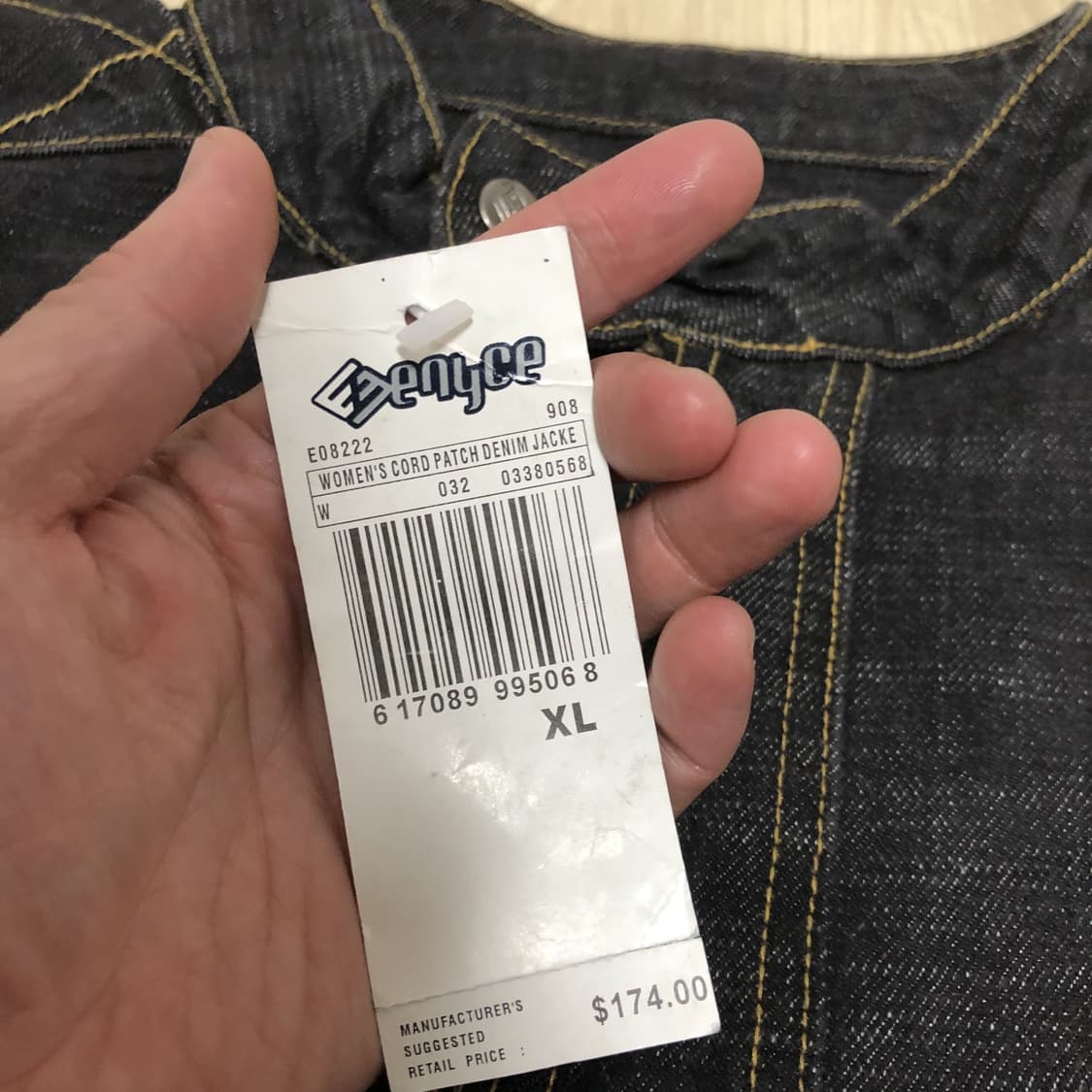 (XL) 새상품 이니찌 ENYCE 데드스탁 레이싱 패치 힙합 데님 자켓 상품이미지5