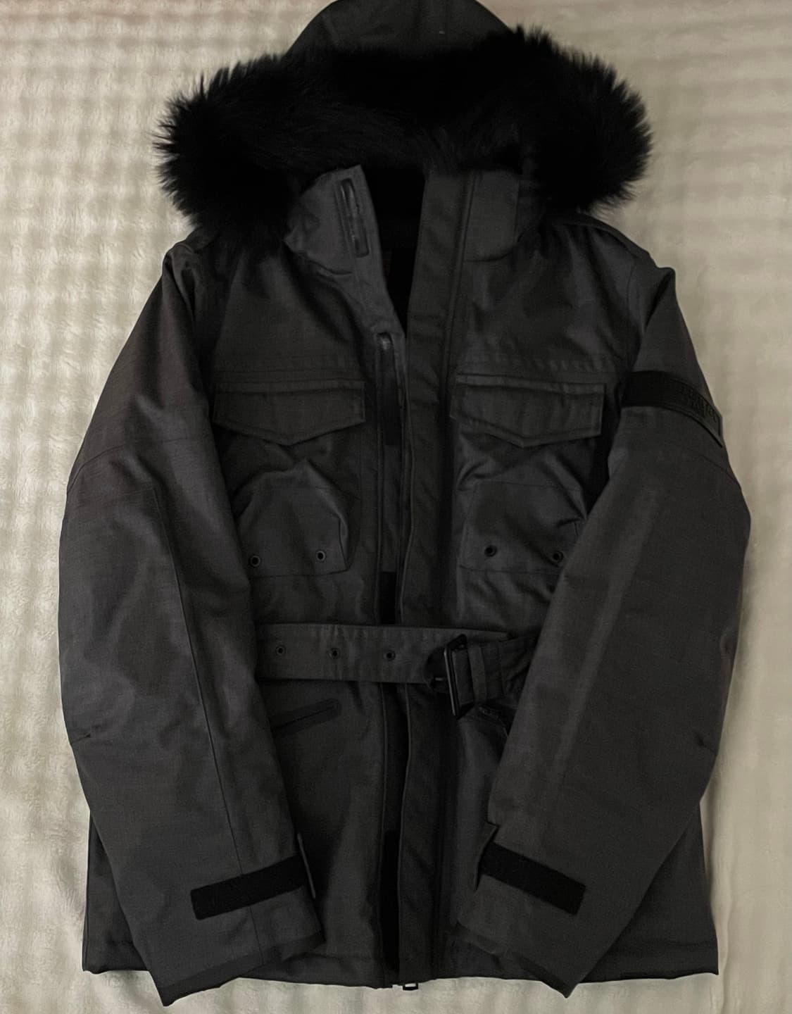 버버리 스포츠 그레이 폭스퍼 패딩 상품이미지1