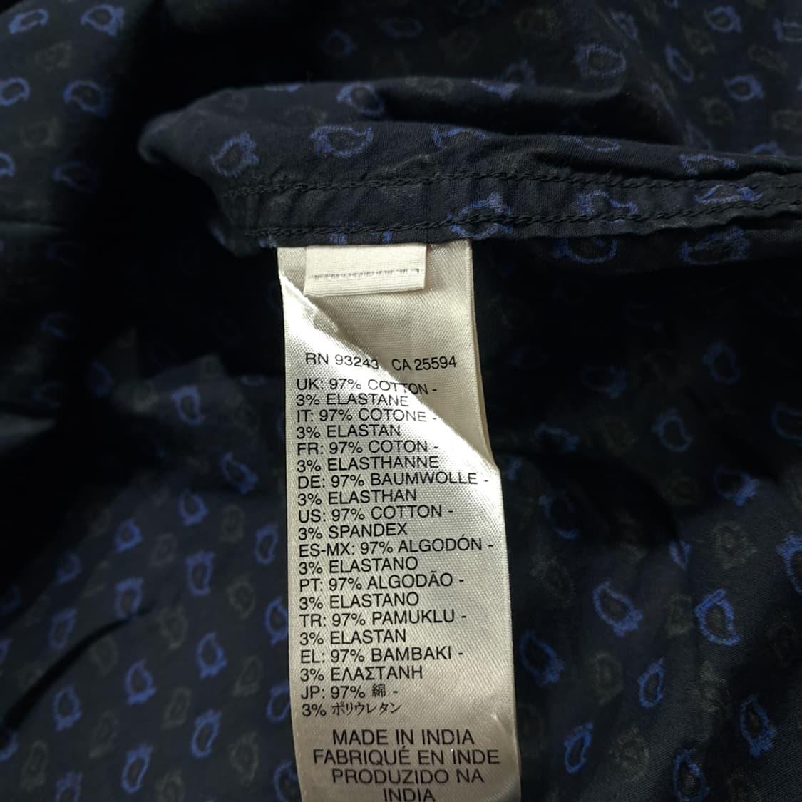 CL297 XL 디젤 인도산 페이즐리 블랙 셔츠 남방 상품이미지6