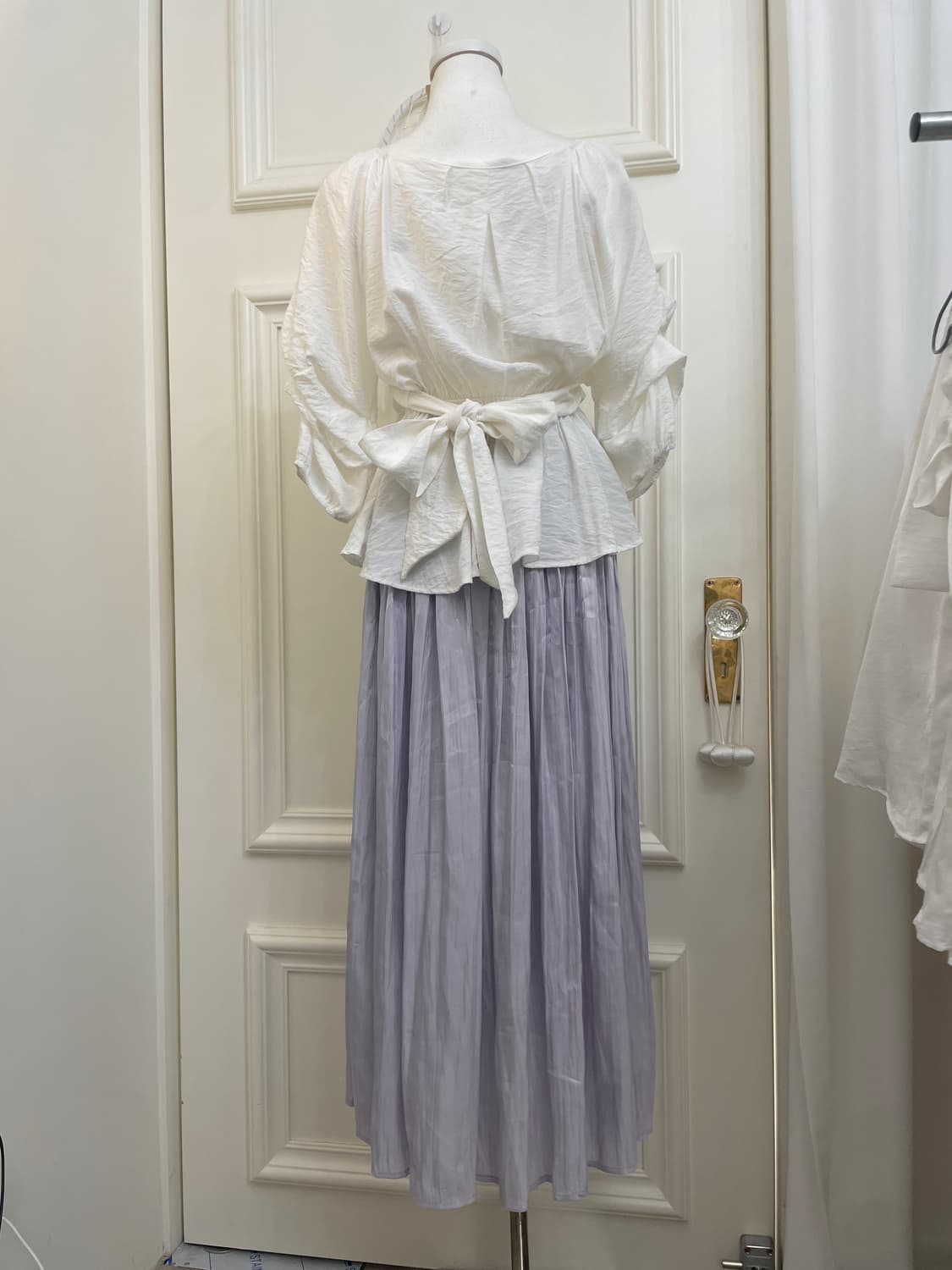 ivory pleats shirring waist banding blou 상품이미지4