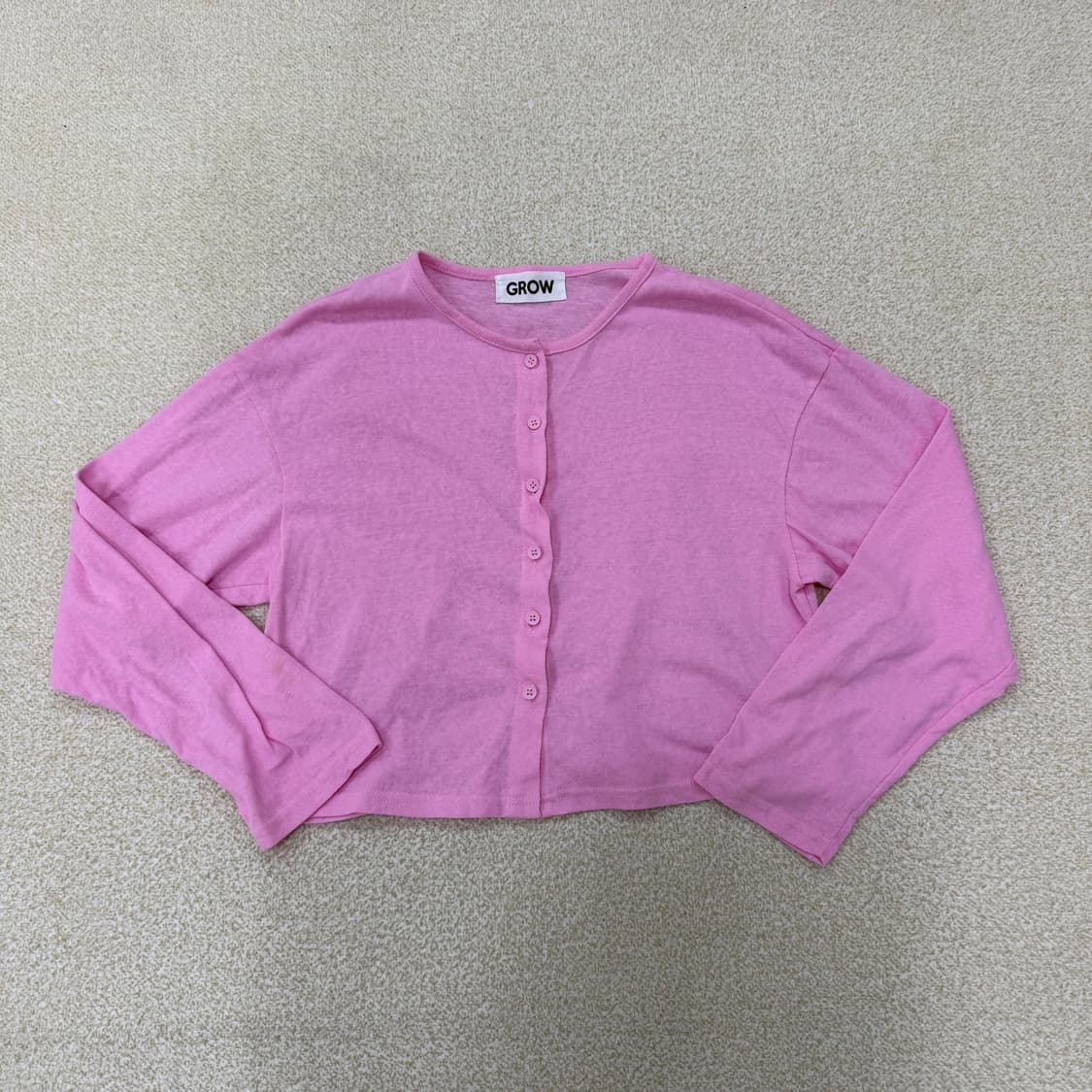 실측확인 GROW 여성 핑크 가디건 0210T 상품이미지1