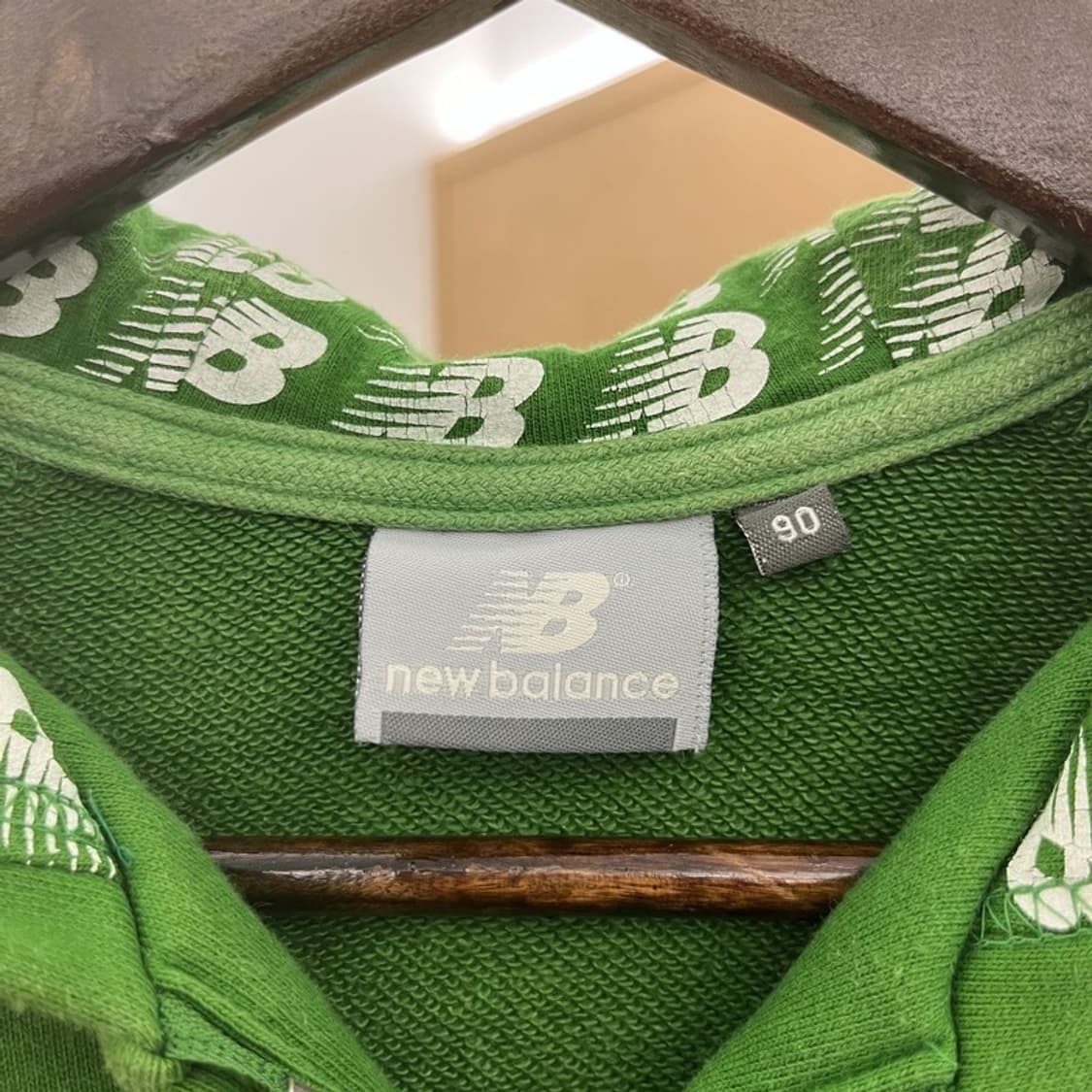 뉴발란스 스트릿 키치 Y2K 레트로그린 크롭 후드집업 85 C10308 상품이미지5