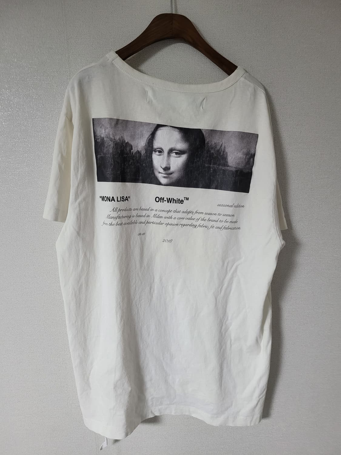 가슴56 매장판) 오프화이트 모나리자 반팔 상품이미지2