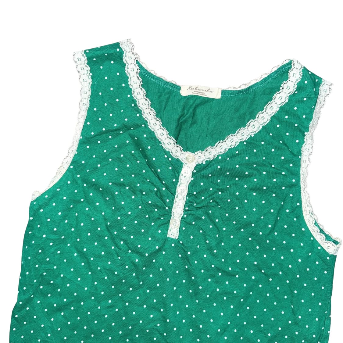 Dot dot lace Sleeveless Green 상품이미지3
