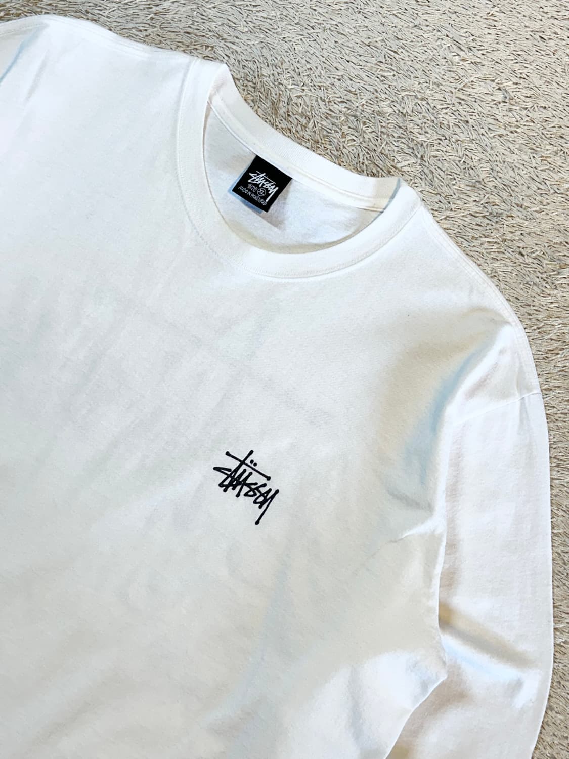 스투시 STUSSY 베이직 로고 롱슬리브 긴팔 화이트 상품이미지3