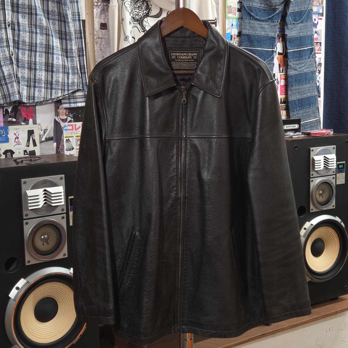지오다노 다크 브라운 소가죽 자켓 상품이미지2